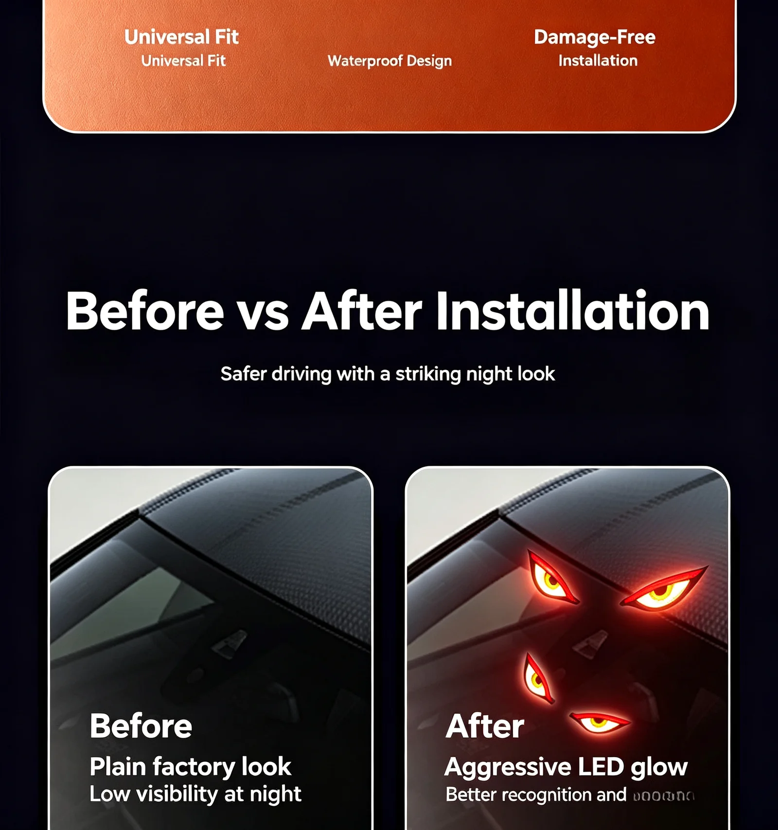 Dynamic Devil's Eye LED Car Lights