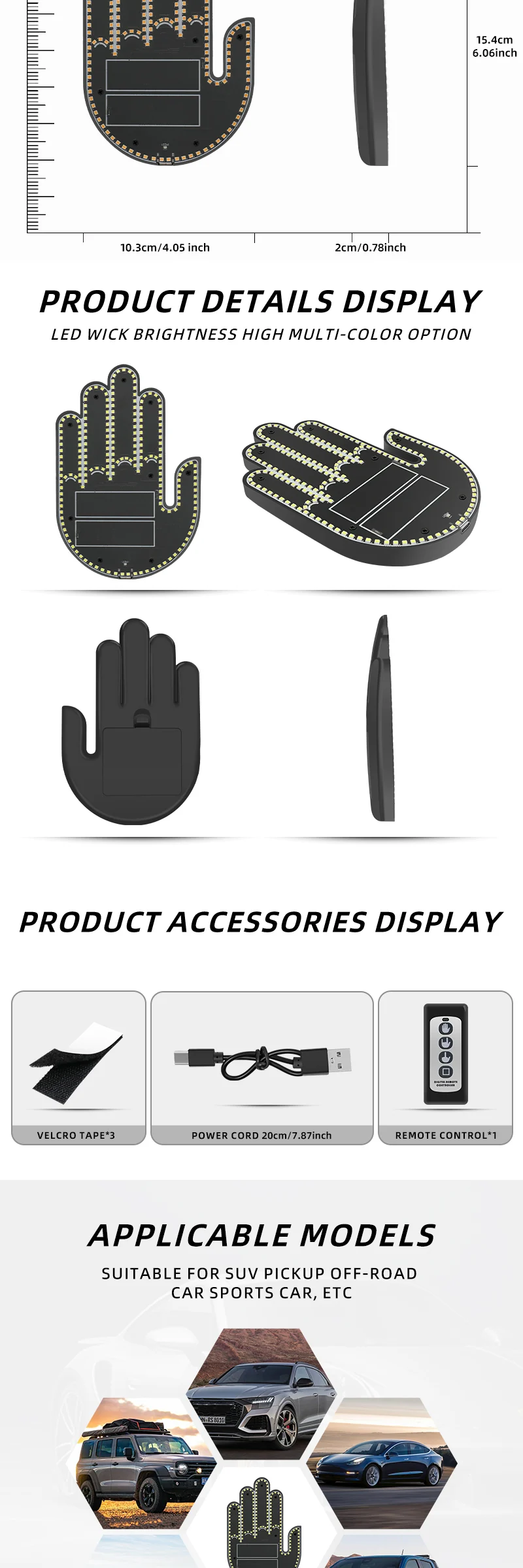 Gesture Control Car LED Light