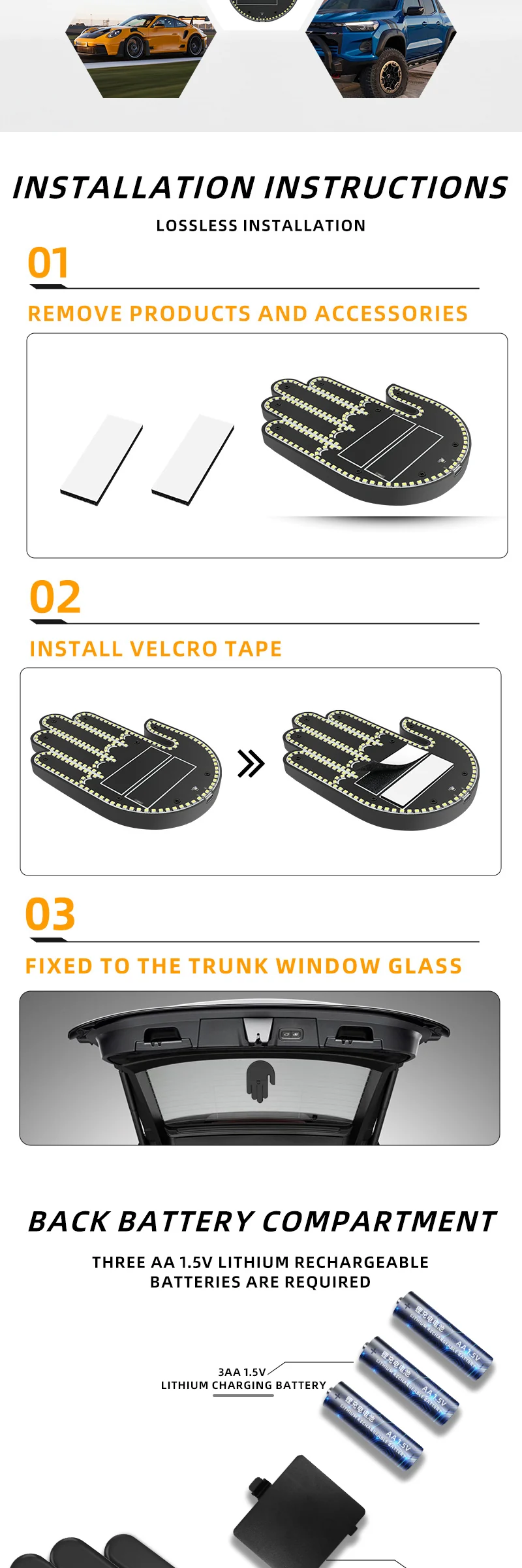 Gesture Control Car LED Light