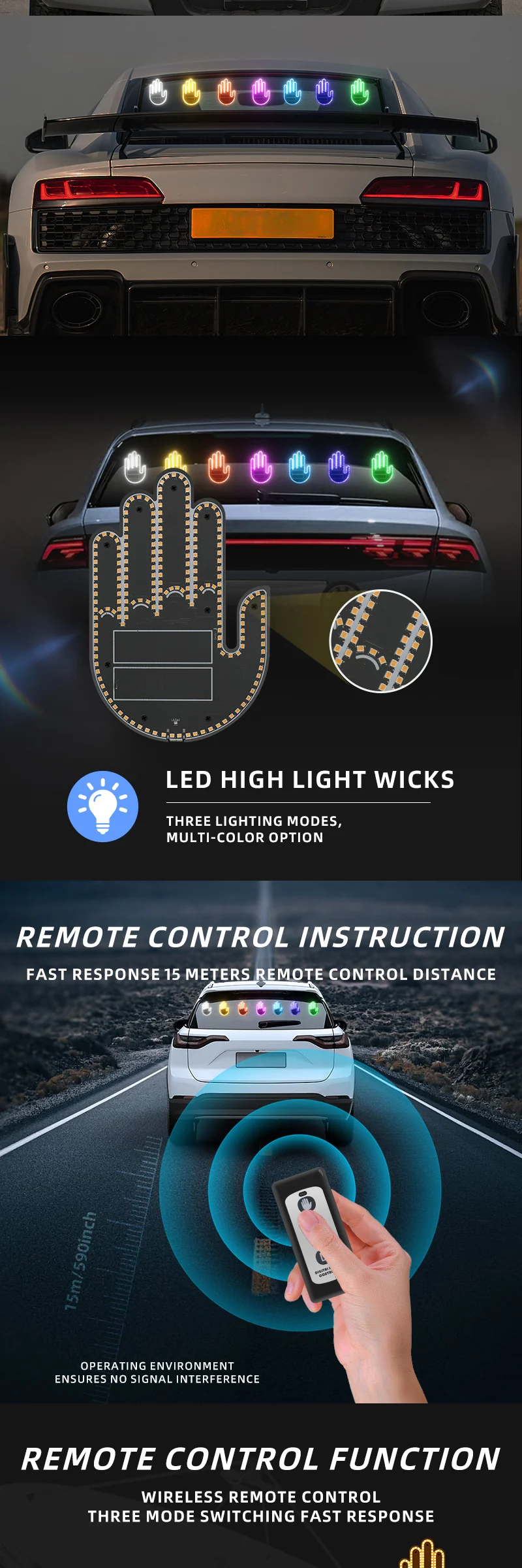 Gesture Control Car LED Light
