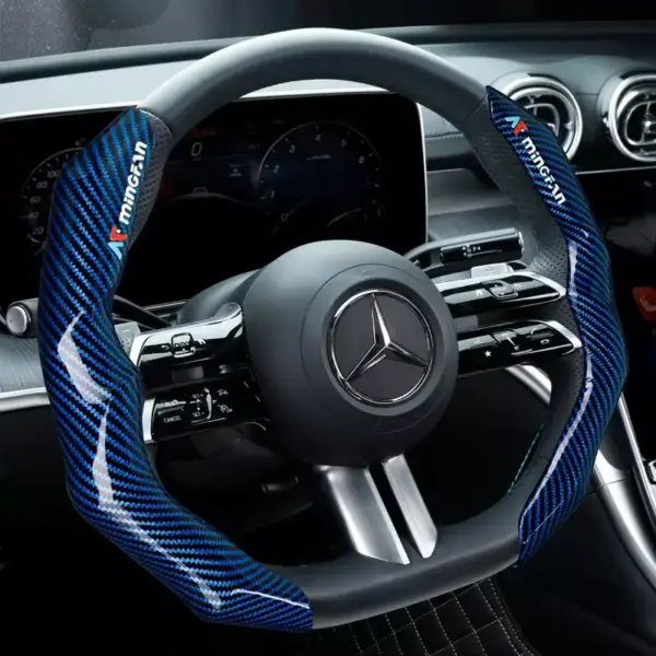 Gloss Carbon Fiber Steering Wheel Grips