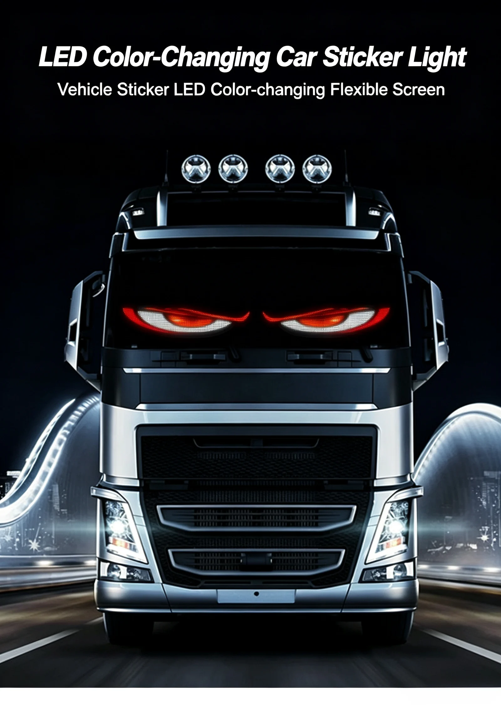 Remote Control Devil's Eyes Dynamic RGB LED Car Screen