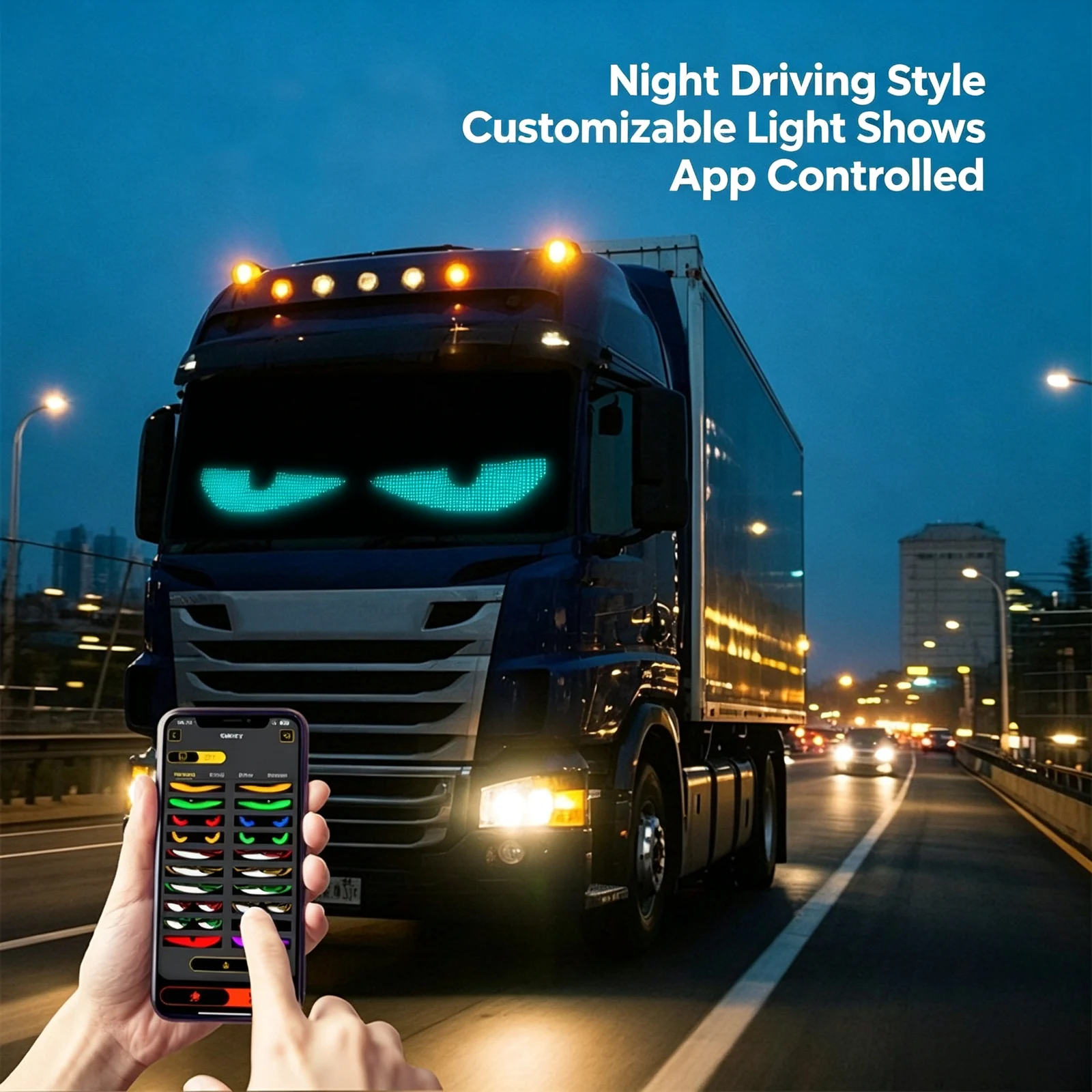 Remote Control Devil's Eyes Dynamic RGB LED Car Screen