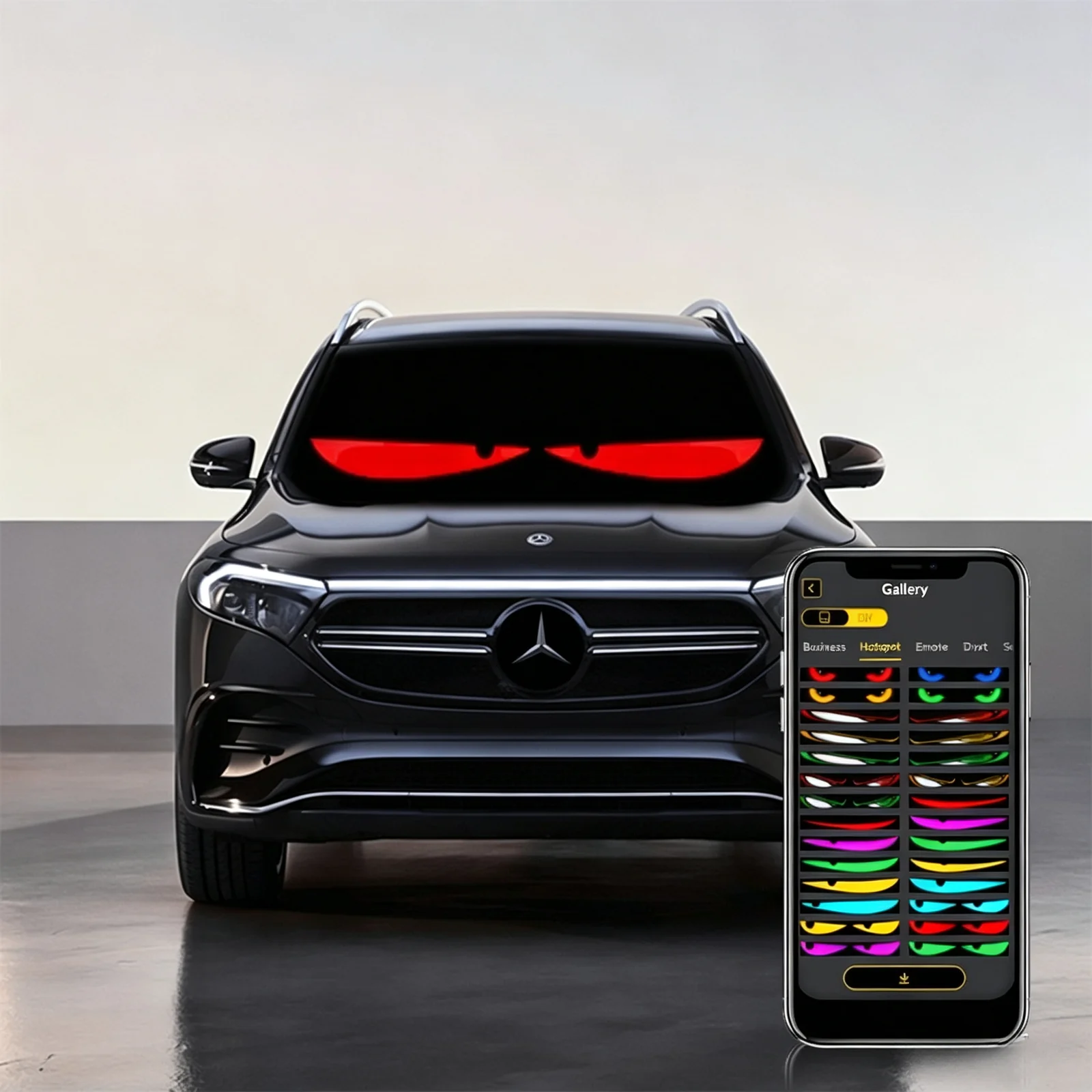 Remote Control Devil's Eyes Dynamic RGB LED Car Screen