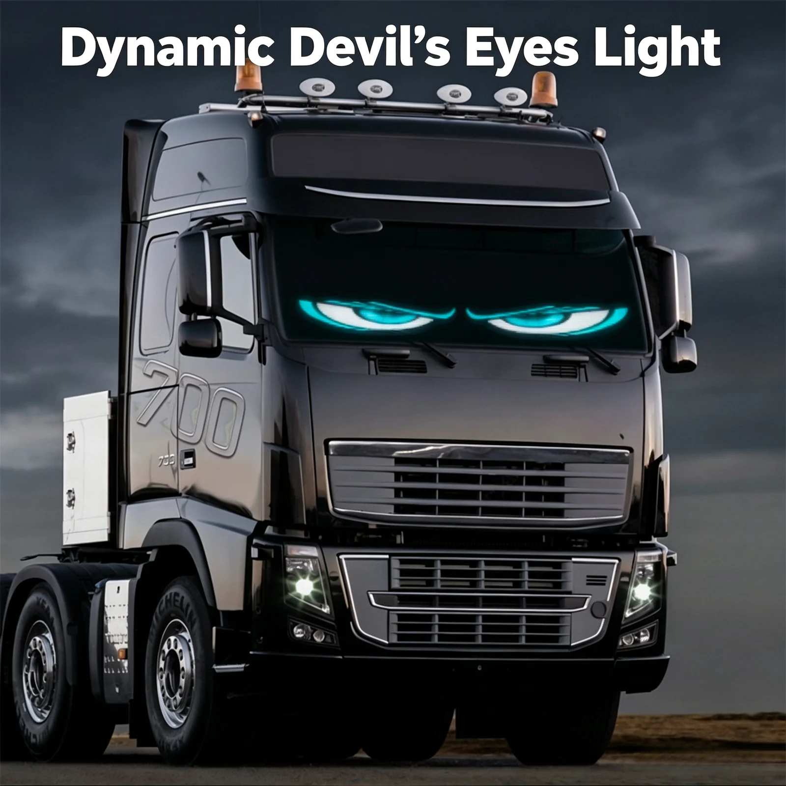 Remote Control Devil's Eyes Dynamic RGB LED Car Screen