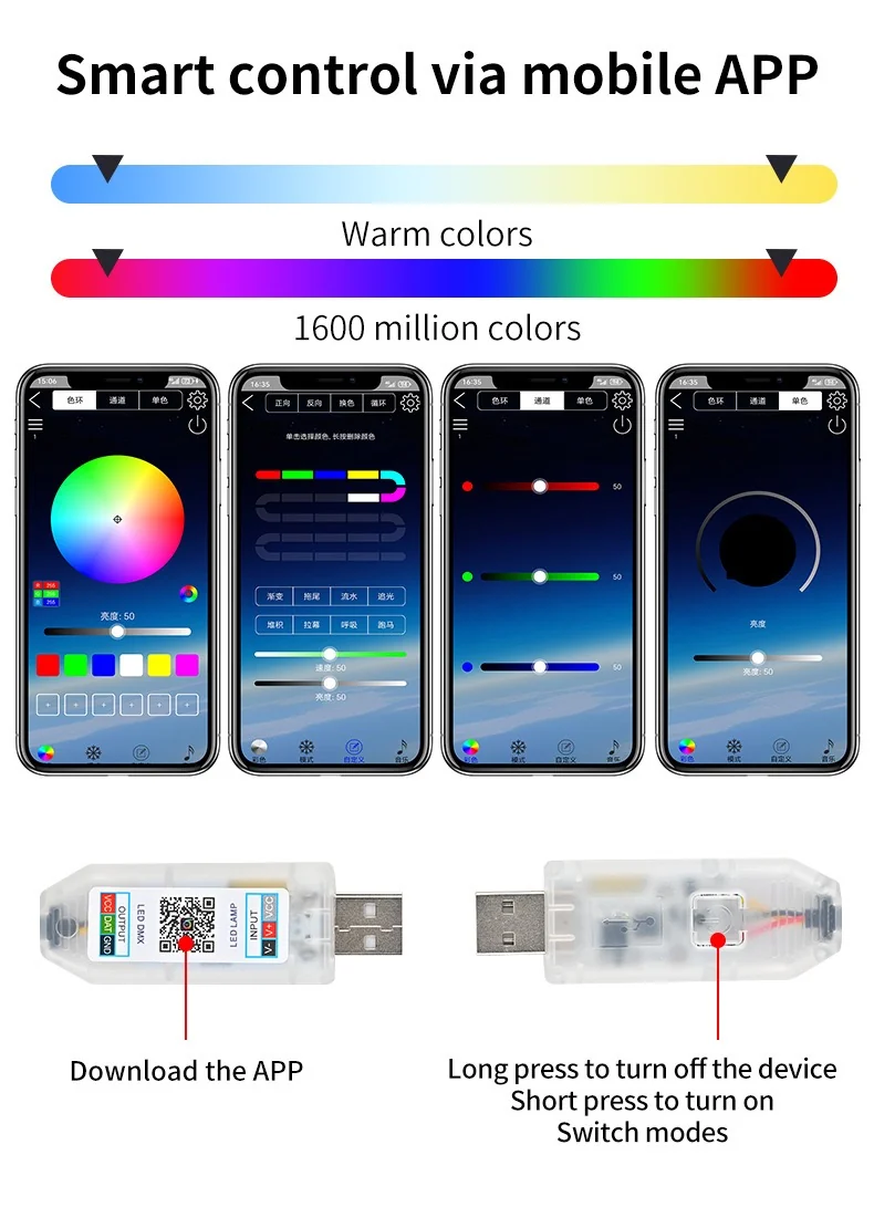App & Remote Control RGB Acrylic Car Dashboard Ambient Light