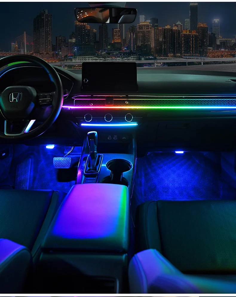App & Remote Control RGB Acrylic Car Dashboard Ambient Light