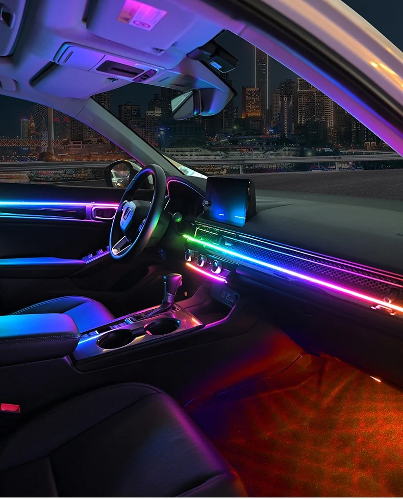 App & Remote Control RGB Acrylic Car Dashboard Ambient Light
