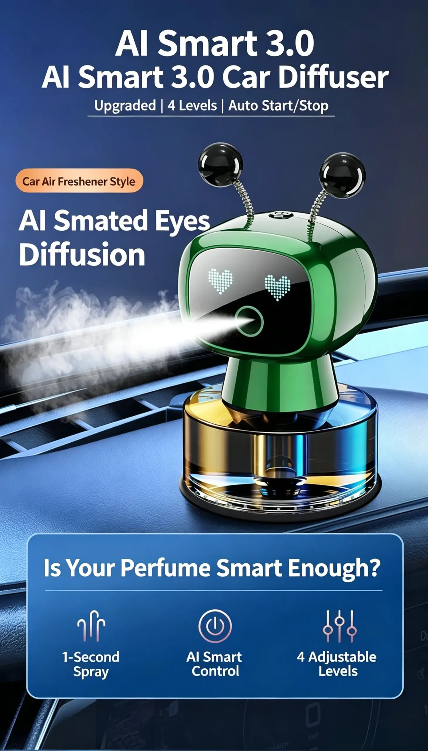 Smart LED Robot Car Air Freshener