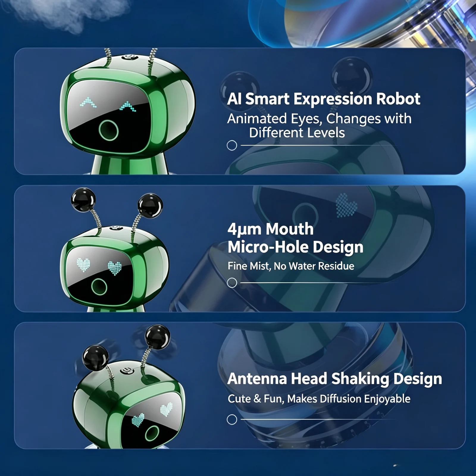 Smart LED Robot Car Air Freshener