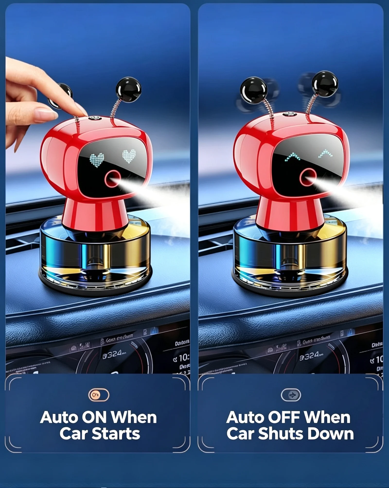 Smart LED Robot Car Air Freshener