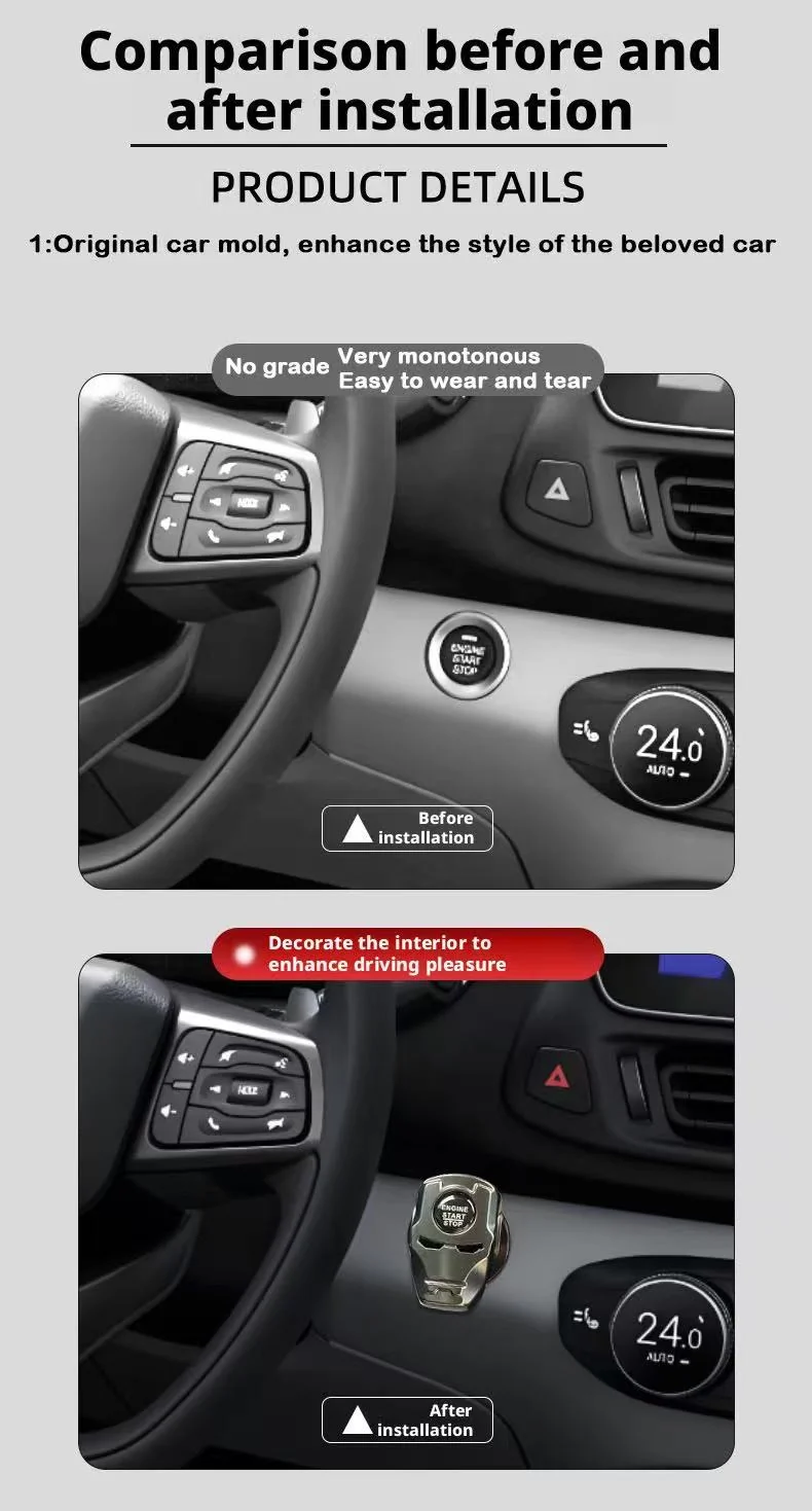 Universal Metal Car Push to Start Ignition Button